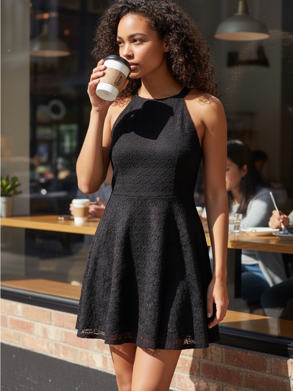 No Boundaries Black Lace Sleeveless Dress